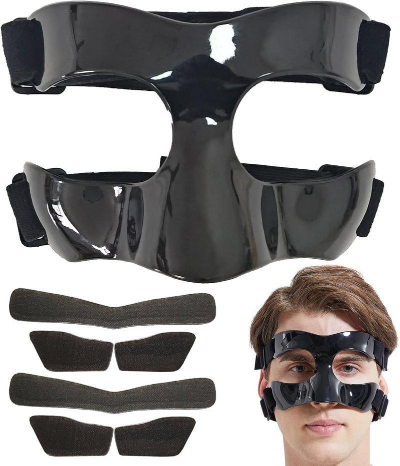 LENASETH Nose Guard for Broken Nose Adjustable Basketball Baseball Softball Face Guards Face Shield Masks for Adults and Teenagers Sports Training Nose Guard Protects Nose and Face from Injury - Image 1
